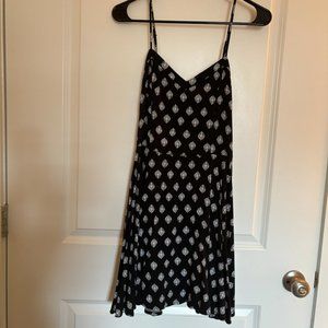 Black and White Print Skater Dress